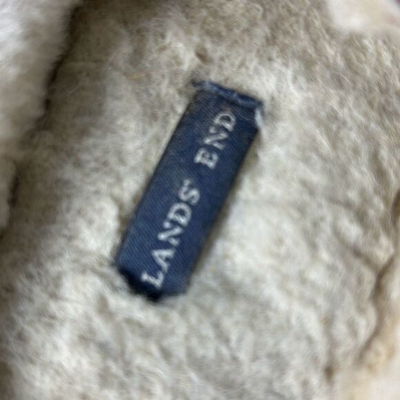 Lands End Brown Suede Moccasin Slippers W8 - Picture 6 of 8